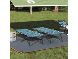 Vidaxl Cama De Camping Dobrável 2 Unid. Floresta 206 X 76 X 74 Cm
