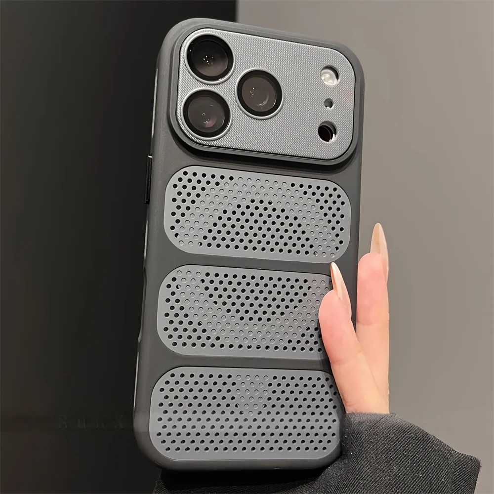 Capa Magnética De Malha Resistente A Impactos E Com Dissipação De Calor Para Iphone 15 Plus (preta).