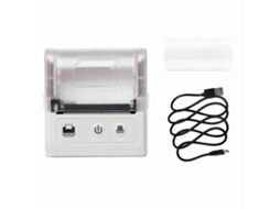 Impressora Térmica Portátil Mini 57mm Sem Fio Usb Bt Para Restaurantes E Lojas Com Papel Incluído