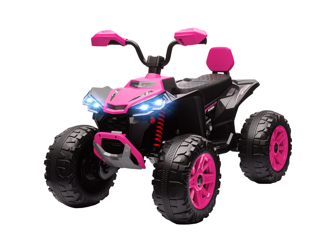 Quad elétrico 24v, 2 motores, 6,5km/h, suspensão, rosa, 3-8 anos | S/MARCA