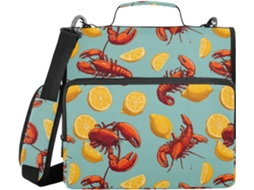 Organizador de Mesa Pasta com Alça, Bolsas Diversas, 3,8cm 1,5 Polegadas, 3 Compartimentos Selos, Portfólio