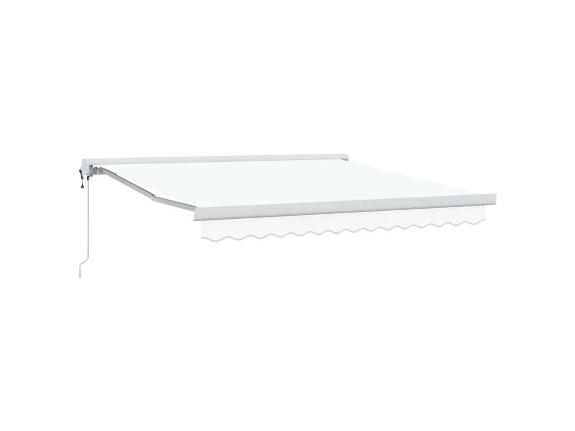 Vidaxl Toldo Retrátil Branco 350 X 250 X 165 Cm Tecido E Metal