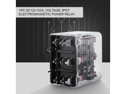 Relé Eletromagnético De Potência Laxiscreed 12v 3pdt Para Automação E Eletrônica