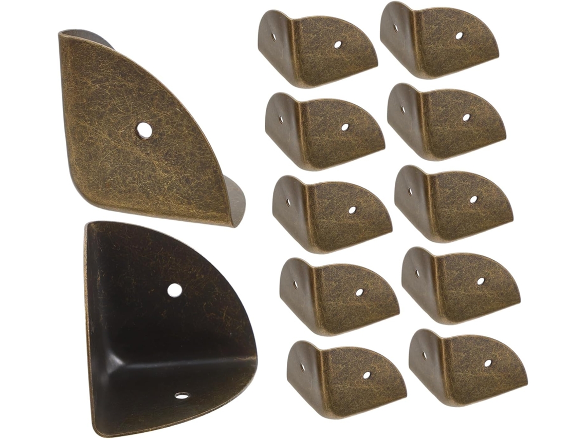 Protetores De Canto Metálicos Vintage 40mm Para Malas E Caixas Madeira, 12 Peças, Proteção Resistente Para Bordas E