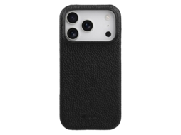 Capa Para Celular Melkco Para Iphone 17 Pro Max Em Couro Genuíno E Policarbonato, Preta.