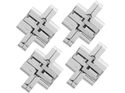 Conjunto De 4 Dobradiças Em Miniatura Liga Zinco, Com Encaixe Oculto,