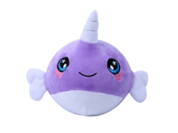 Primerox brinquedo de Squeeze Slow Rising Pelúcia Macia Baleia Roxa para Alivio de Estresse