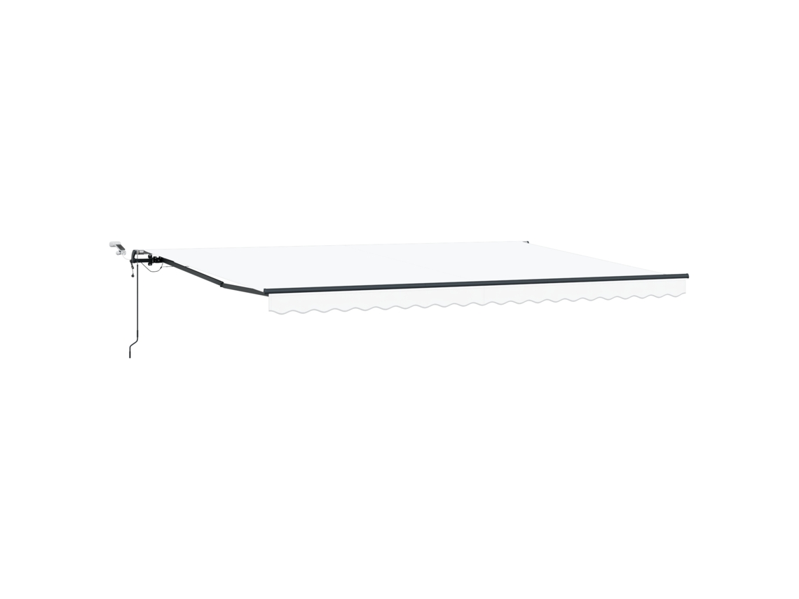 Toldo Retrátil Automático Com Led Branco Vidaxl (500 X 350 Cm)