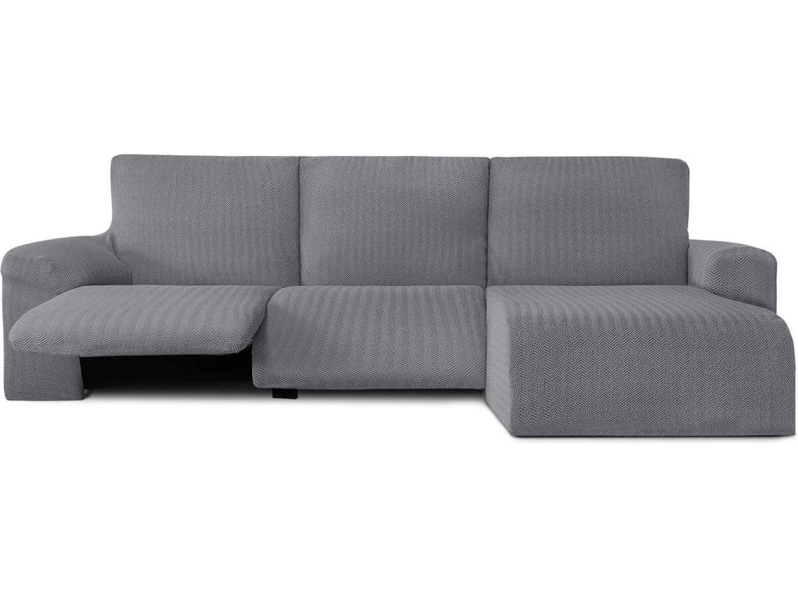 Capa de Chaise Longue Relax Direita EYSA Premium Jaz Tecido Multielástico (360 x 120 x 120 cm - Poliéster e Algodão - Gris)