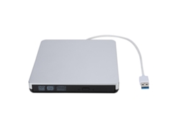 Gravador (leitura Usb3.0, Universal Para Notebooks E Desktops) Corpo Prata Painel Preto Dvd-rw12.7 Gravador Universal Para Notebooks E Desktops