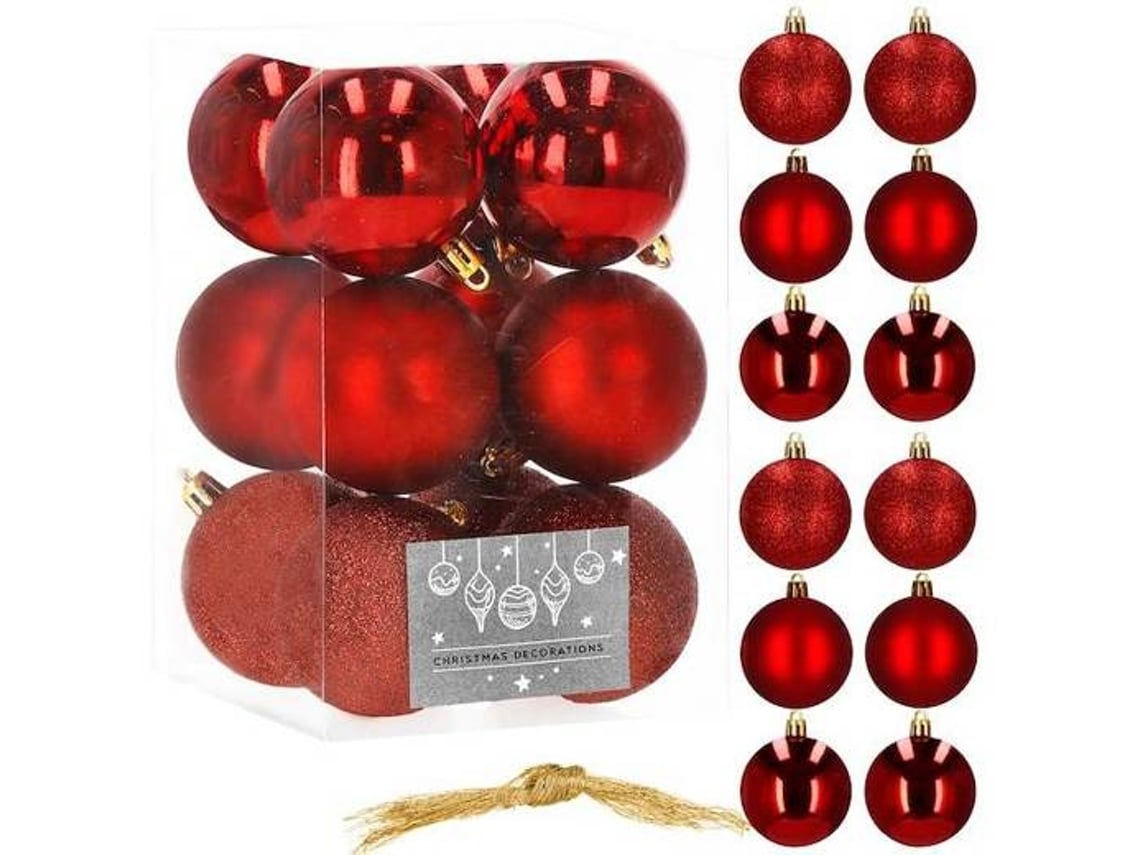 Bolas de Árvore de Natal 12 Peças