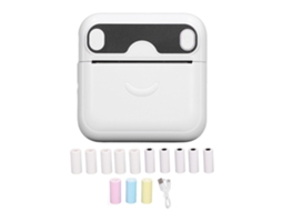 Mali impressora de Questões Erradas Portátil Sem Tinta Bluetooth Sem Fio Bolso Branco