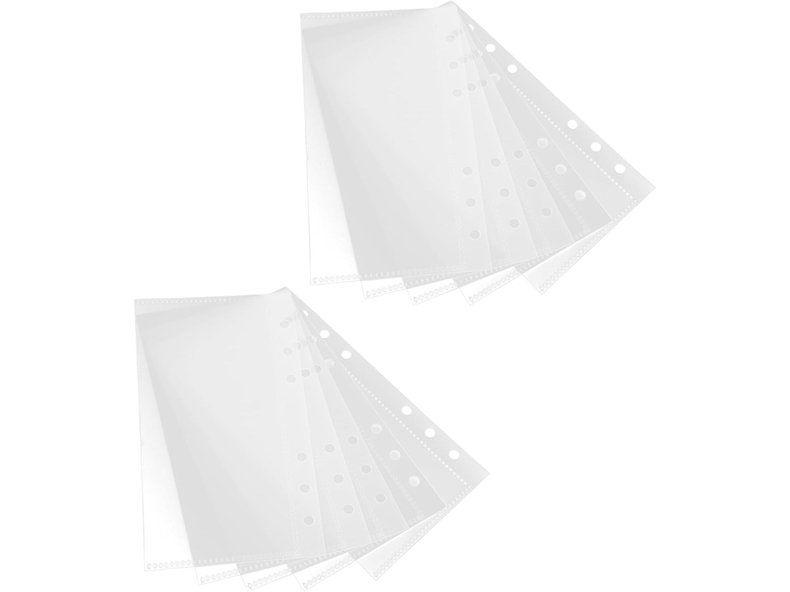 Pastas Transparentes Sewacc A6 Com 6 Argolas, 10 Inserções Removíveis Em Pp, 2 Conjuntos De 5 Unidades Para Organização