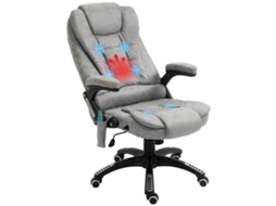 Cadeira Executiva Até Com Função De Massagem E Aquecimento, Ajustável, 120kg, Cinza, Ergonômico