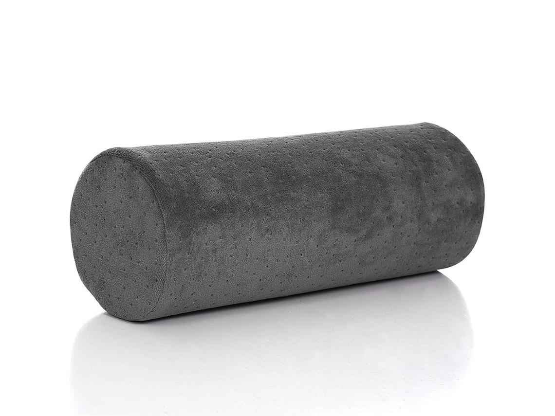 Travesseiro Redondo Para Rolo Cervical Com Capa Removível E Lavável, Ergonomicamente Projetado Para Cabeça, Pescoço, Costas E Pernas, Cinza