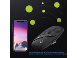 Viva-voz Para Carro, Bluetooth 5.0, Com Cancelamento De Ruído E Clipe Para Quebra-sol.