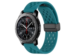 Pulseira De Silicone Dobrável De 22 Mm Com Fecho Magnético