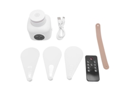Walshlxq ventilador de Teto com Luz Multifuncional Recarregável com Controle Remoto para Camping e Exterior Crianças Branco