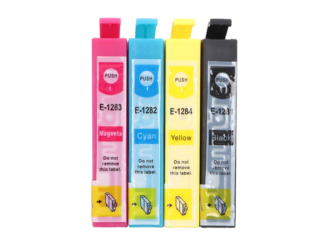 4 Cartuchos De Tinta Para Impressora De Inyección De Tinta Com Tinta Transparente Que Não Se Decolora Para Stylus S22 Sx125 Sx130 Sx230.