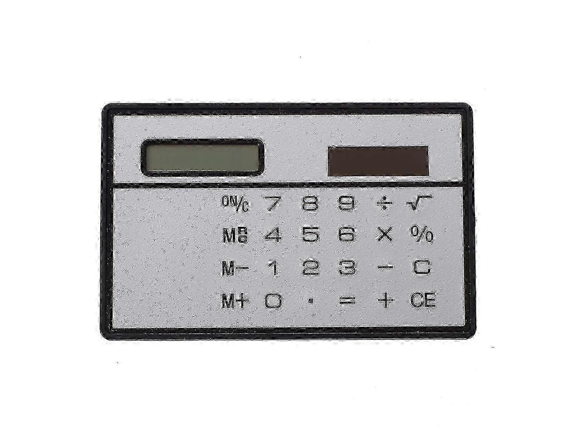 Calculadora De Bolso Do Tamanho De Um Cartão De Crédito Alimentada Por Energia Solar Everley891