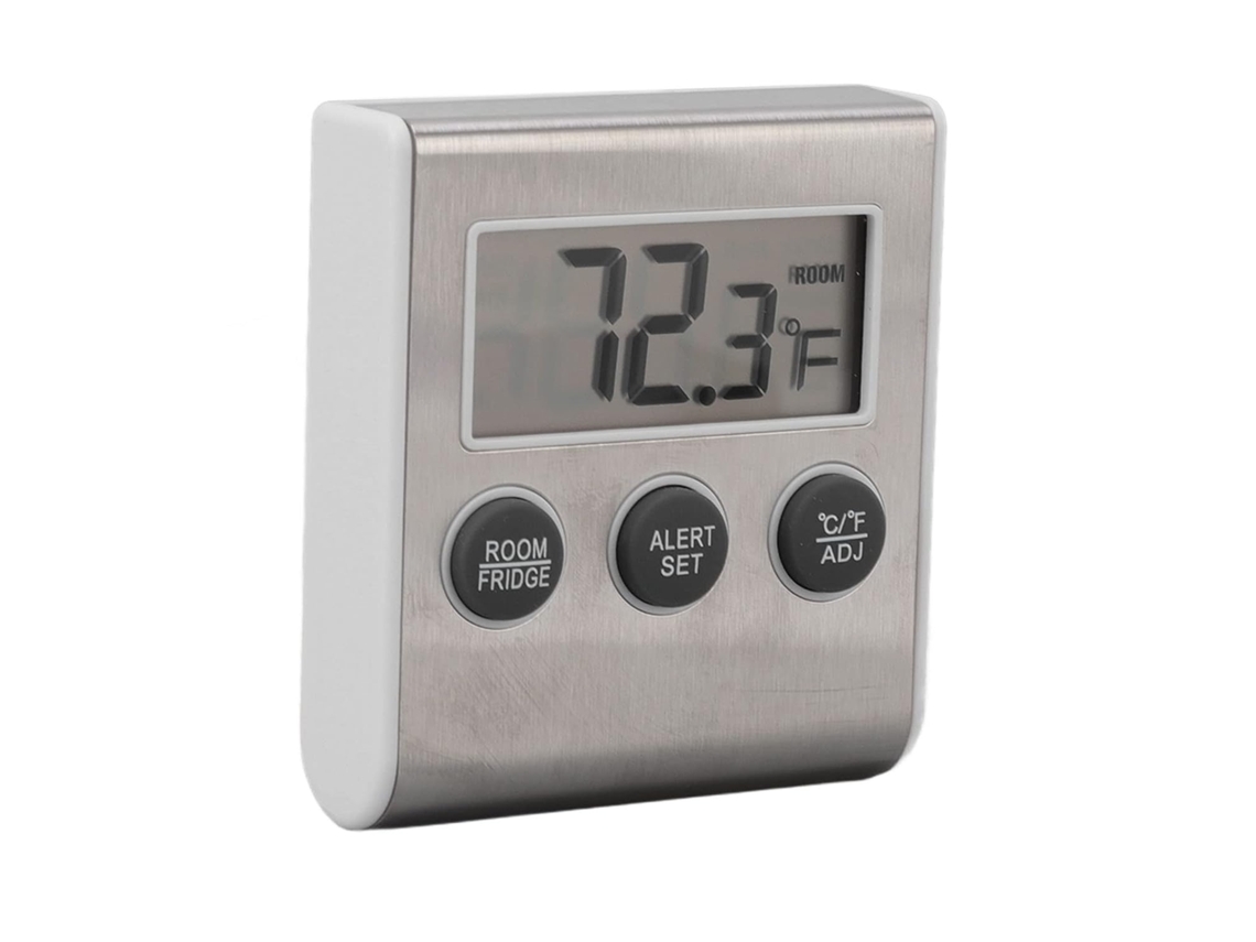 Lurelia Termómetro Digital Para Frigorífico E Congelador, Alta Precisão, Visor Fácil Leitura, Alarme Sonoro, Base Magnética, Material Abs