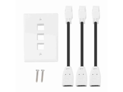 Panel De Parede Hdmi Com 3 Portas, Conector E Cabo Para Áudio E Vídeo De Hdtv