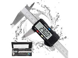 Paquímetro Digital De Aço Inoxidável, 6 Polegadas/150 Mm, Micrômetro Digital À Prova Dágua, Troca Fácil De Polegadas Para Milímetros, La Slowmoose