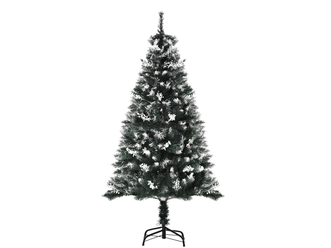 Árvore de Natal PVC e Aço Cor Verde Ø75x150 cm Homcom