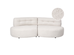 Sofá De 3 Plazas Beliani Laerdal De Bouclé Blanco 210x105x68