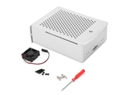 Capa de Alumínio com Ventoinha para Raspberry Pi