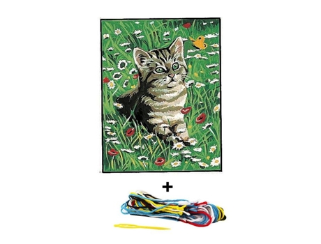 Kit Tela 18 x 14 Cm Margot Tela Modelo Gato no Campo Margot Canevas