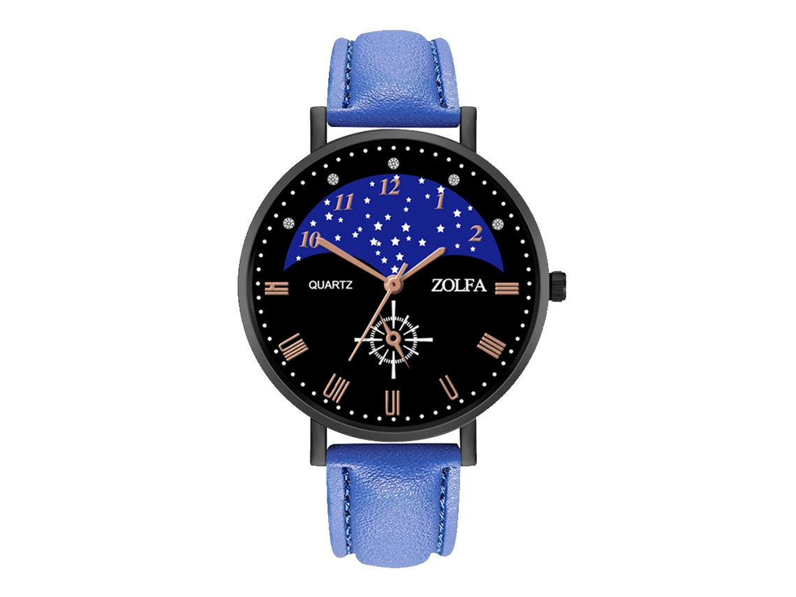 Reloj De Moda Unisex De Cuero Pu Con Dial Grande Para Parejas