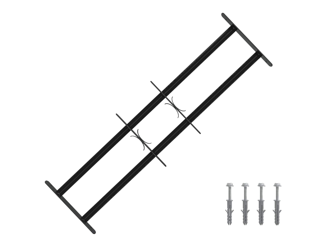 Vidaxl Grade De Segurança Para Janelas Com 2 Barras Cruzadas 3 Pcs