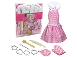 Mali conjunto de Cozinha e Confecitaria para Crianças Brinquedo de Cozinha com Avental