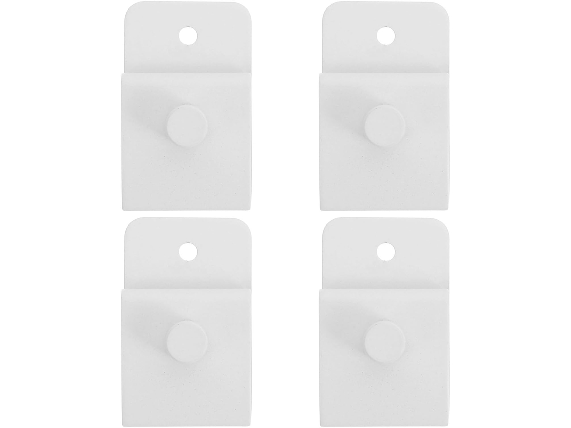 Conjunto de 4 Prendedores Parede em Material Resistente, na Cor Branca, Ideais para Pendurar Colchas CHABERLU