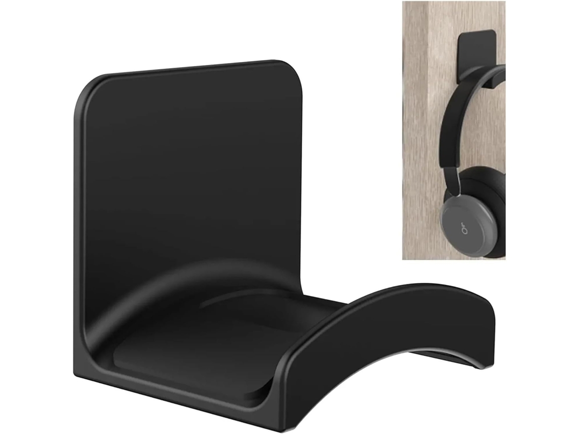 Suporte Universal Genérico Para Fones De Ouvido, 5 Peças, Montagem Adesiva De Plástico Na Parede, Para Uso Embaixo Da