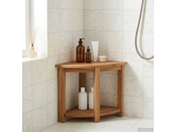 Vidaxl Mesa De Canto Para Banheiro Natural 45 X 45 X 46 Cm