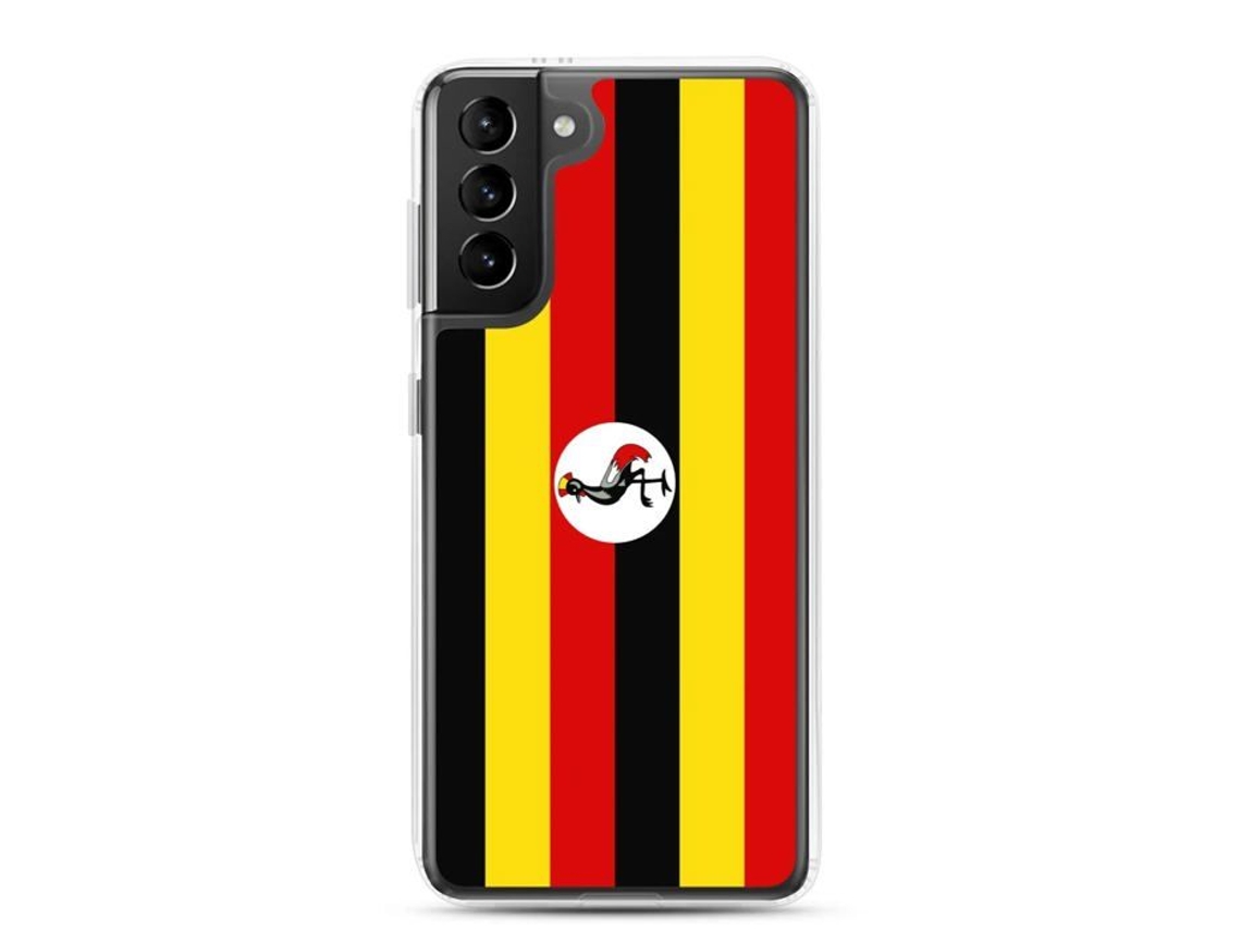 Capa Para Samsung Galaxy S21 Ultra, Bandeira De Uganda, Flexível, Multicolorida