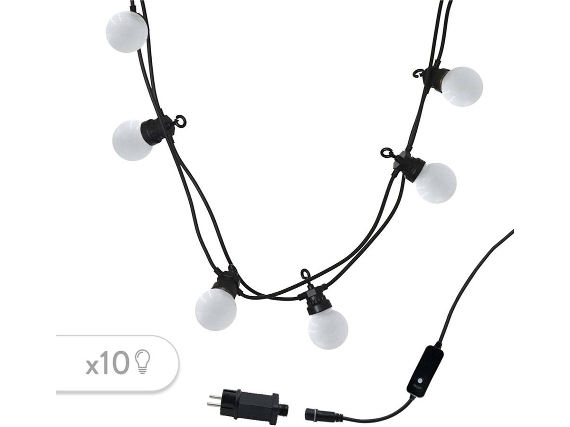 Cadeia de luz LED LUMISKY Party Milky 10 (1W - Borracha)