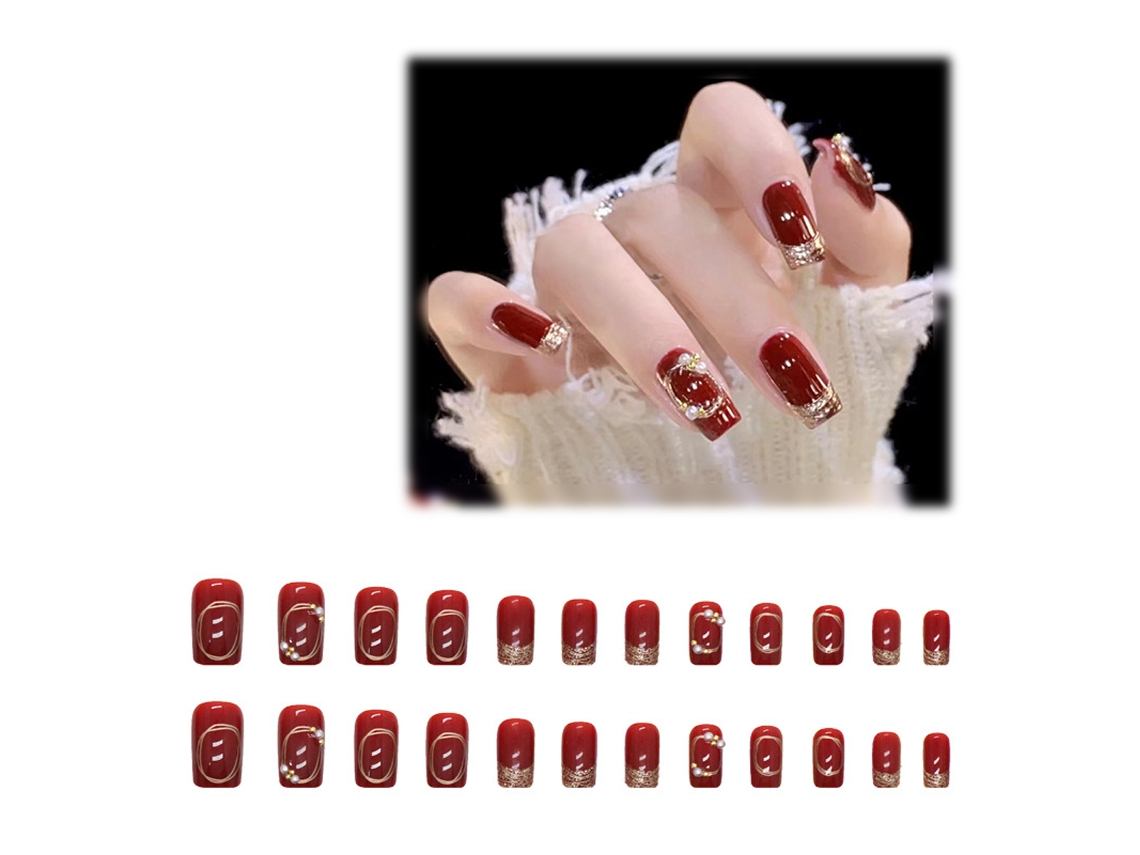 VIVILIYYA Unhas Postiças Curtas 24pcs, Unhas com Borboletas Design Brilhante para Mulheres