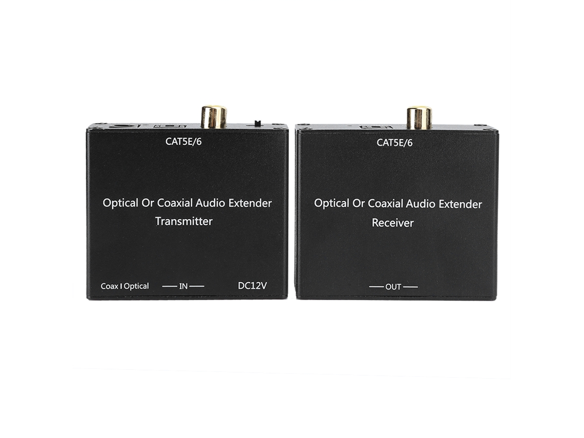 Aetheria extensor e Conversor de Áudio Digital Coaxial e Fibra Óptica para Cabo Cat5e/6 Decoder Plug Eu