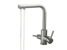 Torneira monocomando cromada com bica flexível para cozinha | S/MARCA