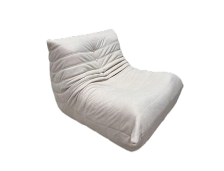 Cadeira Moderna e Ergonómica Tipo Pufe Corduroy para Chão - Bege SOFTEVA