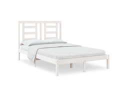 Cama Sem Colchão em Madeira de Pinho Maciça Branco MAISON EXCLUSIVE (120x200 cm)