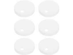 Villcase Conjunto De 6-tampas Fixação Assento Sanitário Em Plástico Branco Com Compatibilidade Universal E Fácil