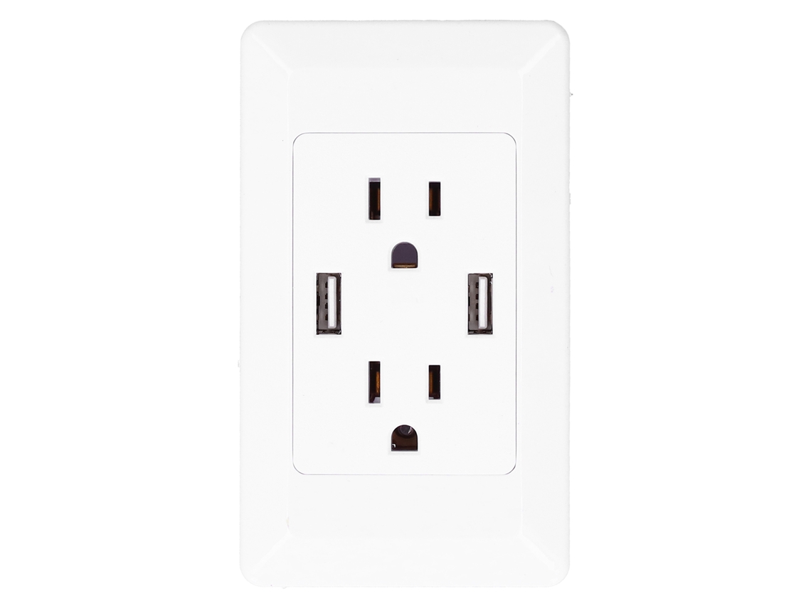Laxiscreed Tomada Inteligente De Parede Padrão Americano Embutida De 15a, Compatível Com 125-250v