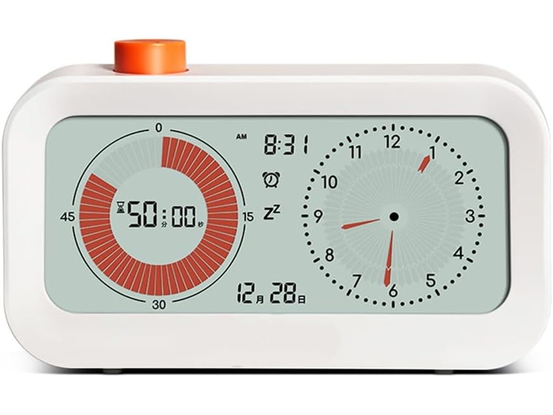 Cronômetro Visual Recarregável Com Alarme E Calendário Para Estudos.