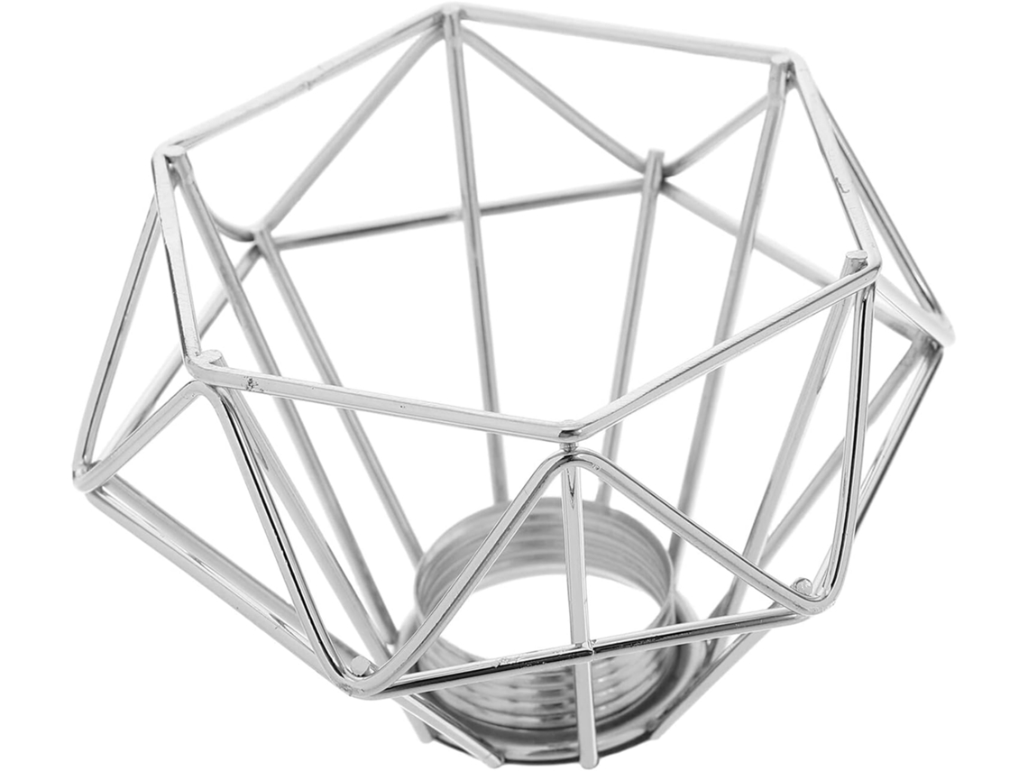 Abajur Original De Ferro Prateado, Luminária De Teto Decorativa Em Estilo Retrô.