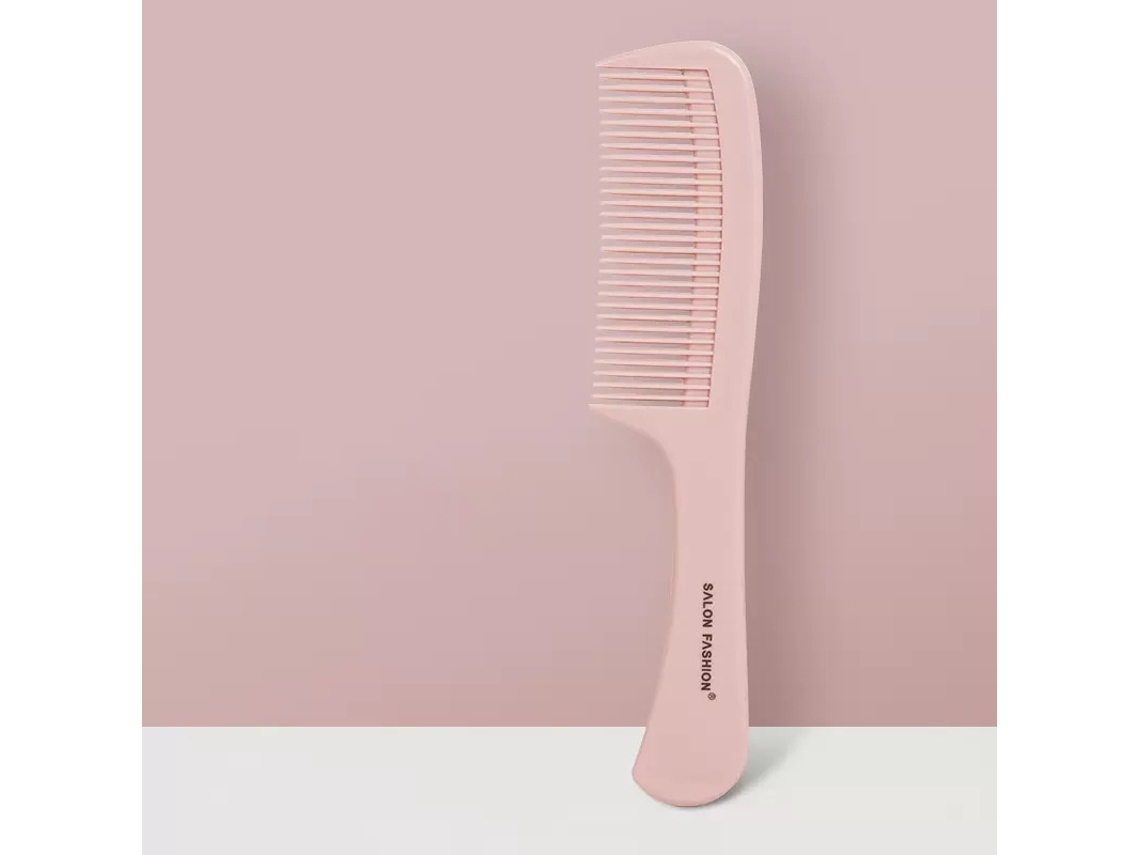 Pente Plano de Plástico com Dentes Largos para Massagem Capilar e do Couro Cabeludo. MDUG (estilo 5 Rosa)