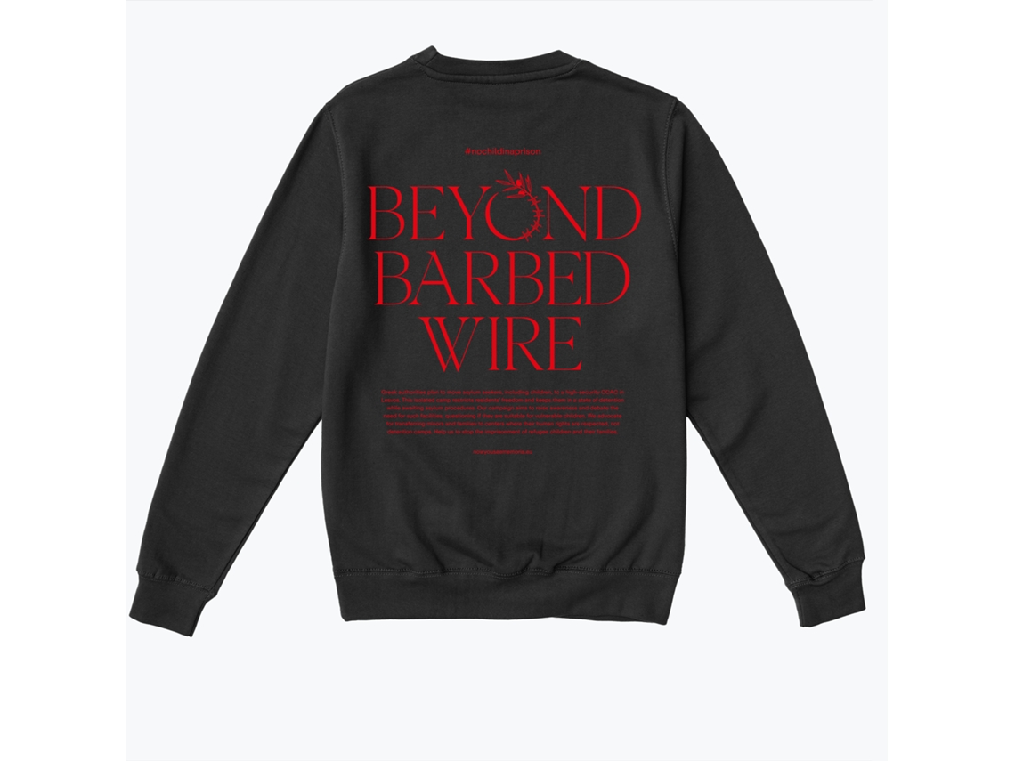 Unisex Beyond Barbed Wire Black Sweatshirt-l